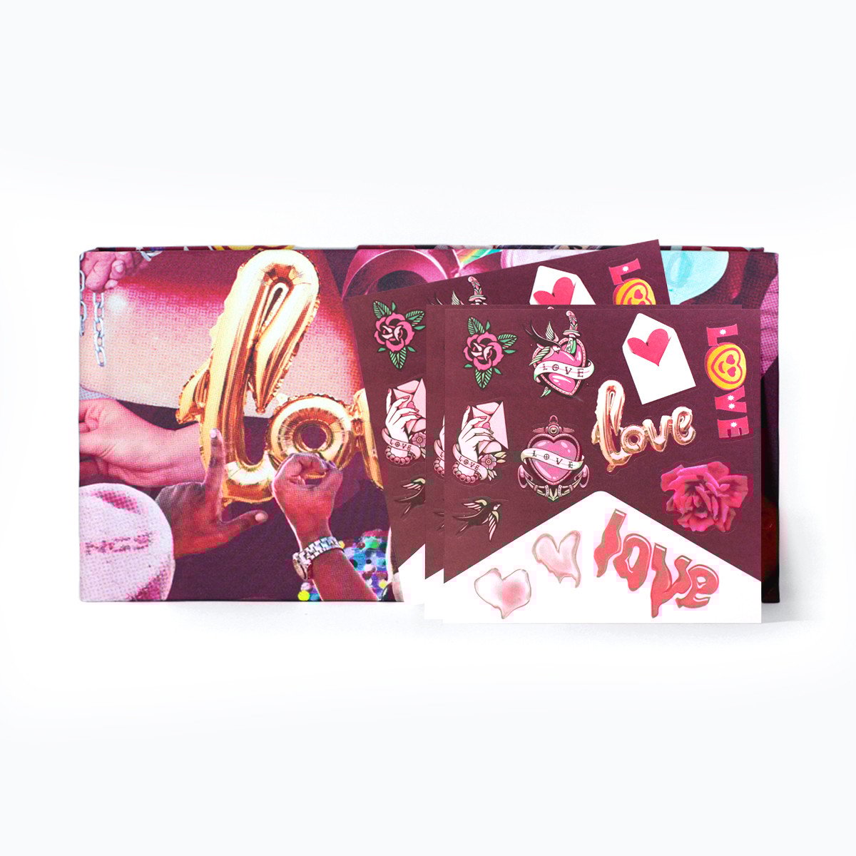 Álbum Love Collage p/ 60 fotos polaroid + 3 Cartelas de adesivos