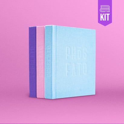 Kit Algodão Doce - 3 Álbuns p/ 24 fotos polaroid